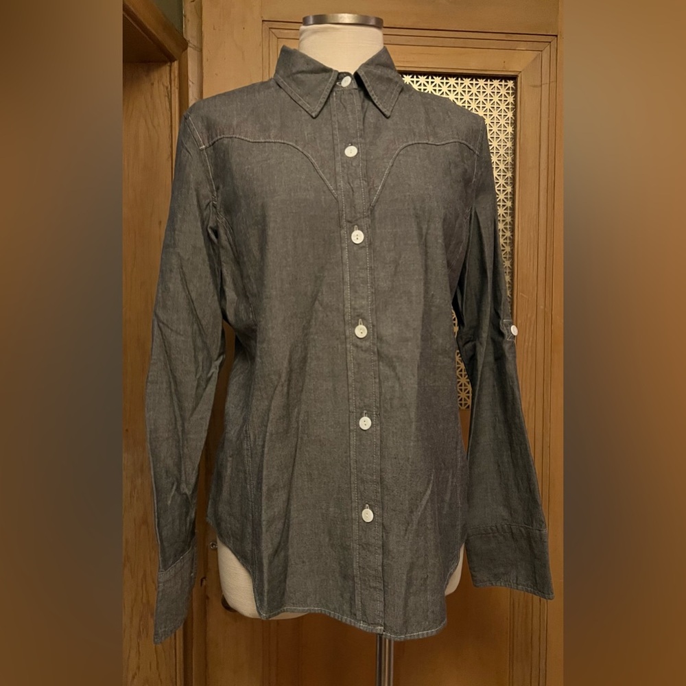 NWT Grizzly ladies denim shirt L